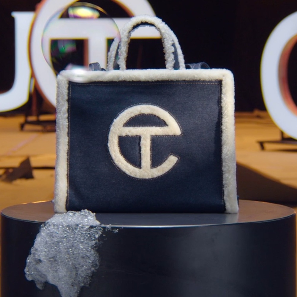 Brand New Telfar x Ugg Denim Shearling Shopping Bag (NWT)